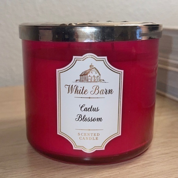 NEW Bath & Body Works White Barn Cactus Blossom 3 Wick Candle 14.5‎ Ounce - Picture 3 of 6